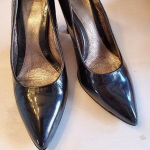 Navy Patent Leather Heals